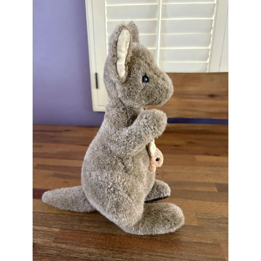 GUND Kangaroo With Baby Joey 1993 Brown Stuffed‎ Plush